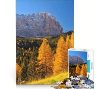 Puzzle da 1000 pezzi per adulti, Autunno nelle Dolomiti, Gioco rilassante, Sfida da completare, Lista dei desideri con Babbo Natale 50x75cm