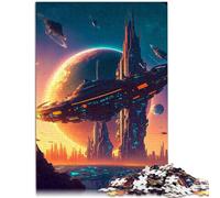 Puzzle da 1000 pezzi per adulti avanzato Future City Puzzle antistress Staycation Tempo ucciso 26 x 38 cm