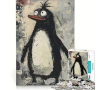 Puzzle da 1000 pezzi per adulti "Avventura del Pinguino", gioco impossibile, rilassante e stimolante per la mente, ideale come decorazione da scrivania 38x26cm