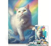 Puzzle da 1000 pezzi per adulti Avventure del Gatto Arcobaleno Gioco Impossibile Analisi e Logica Rafforza l'Amore tra le Coppie 38x26cm