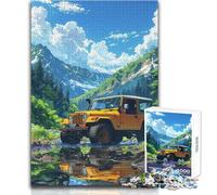 Puzzle da 1000 pezzi per adulti, avventure in montagna, Jeep presenta per le donne, giochi divertenti per 14+ anni, gioco di puzzle offerto (dimensioni 50x75cm)