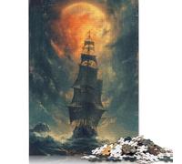 Puzzle da 1000 pezzi per adulti, avventure sulla nave pirata, puzzle per adulti e puzzle di carta, puzzle per gli amanti dei puzzle, 1000 pezzi (75x50 cm)