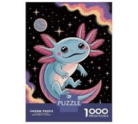 Puzzle Da 1000 Pezzi Per Adulti Axolotl in Space Cartoon Illustration Puzzle Per Adulti Gioco Per Famiglie Corsa Di Velocità Manuale Sfida Da Completare 52x38cm/1000pcs