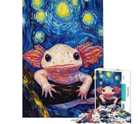 Puzzle da 1000 pezzi per adulti axolotl in una notte stellata puzzle per adolescenti ideale per passare il tempo durante le vacanze stimolare la mente e creare compleanni 38x52cm