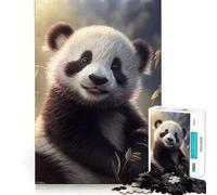 Puzzle da 1000 pezzi per adulti Baby Panda Premium Cut Play Smart Mind Activity Peace Fun Time Birthday Art Play (50x75cm)