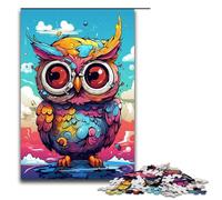 Puzzle da 1000 pezzi per adulti Baby Robot Owl di Splatters Un sacco di puzzle spessi e colorati Decorazione perfetta per adolescenti dai 14 anni in su Dimensioni 75x50 cm