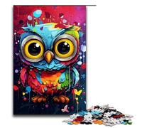 Puzzle da 1000 pezzi per adulti Baby Robot Owl di Splatters Un sacco di puzzle spessi e colorati per bambini Gioco educativo in legno per adulti 75x50 cm