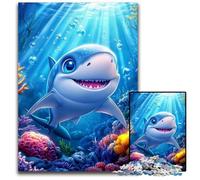 Puzzle da 1000 pezzi per adulti Baby Shark Puzzle in legno con gioco interattivo per famiglie, bambini dai 14 anni in su 50X75cm