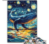 Puzzle da 1000 pezzi per adulti "Baleane nel cielo notturno" Puzzle da 1000 pezzi per Natale, Halloween, Festa della mamma, Capodanno, Pasqua, regalo (dimensioni 50x75cm)