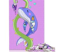 Puzzle da 1000 pezzi per adulti, balena con tatuaggi, puzzle per adulti, puzzle di carta, giocattolo educativo antistress, puzzle 38x26 cm/1000 pezzi