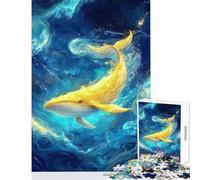 Puzzle da 1000 pezzi per adulti Balena dorata degli abissi giocattoli fai da te regali di Babbo Natale segreto gioco pratico per migliorare l'amore tra coppie dimensioni 38x52cm