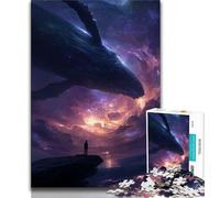 Puzzle da 1000 pezzi per adulti, balena galattica, aiuta il cervello ad allenarsi, giocattoli avvincenti per coltivare la pazienza, regalo per compleanni (38x26cm)