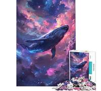 Puzzle da 1000 pezzi per adulti "Balena nel cosmo" Puzzle per ragazzi gioco per famiglie decorazione per la casa difficile e stimolante (dimensioni 38x26cm)
