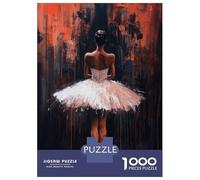 Puzzle Da 1000 Pezzi Per Adulti Ballet Dancer in Red The Shadow of Ballet Artistic Expression Puzzle Per Adolescenti Giocattolo Decorazione Da Parete Regali Per Donne Regali Unici Per Compleanno E Na
