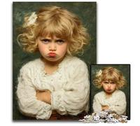 Puzzle da 1000 pezzi per adulti, bambino arrabbiato, puzzle in legno, antistress, per trascorrere il tempo in casa, un'opera d'arte per bambini dai 14 anni in su, 50x75cm