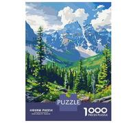 Puzzle Da 1000 Pezzi Per Adulti Banff National Park Canada Illustration Puzzle Per Adulti Gioco Pratico Difficile Difficile Unico Compleanno E Regali 38x26cm/1000pcs