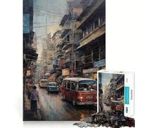 Puzzle da 1000 pezzi per adulti,Bangkok,Thailandia,dipinto a olio Ideale per decorazioni,giochi di concentrazione mentale e relax,con scena natalizia (50x75cm)