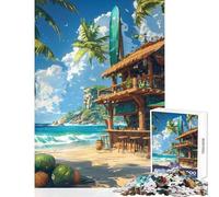 Puzzle da 1000 pezzi per adulti bar sulla spiaggia tropicale decorazioni per la casa giocattoli idee regalo gioco educativo adatto per la decorazione del desktop dimensioni 50x75cm