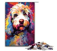Puzzle da 1000 pezzi per adulti Barboncino di Splatters Molte nuvole spesse e colorate nel cielo Gioco pratico Decorazione unica per la casa e regali 75x50 cm