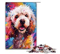 Puzzle da 1000 pezzi per adulti Barboncino di Splatters Molte nuvole spesse e colorate nel cielo Puzzle da regalare come regalo di compleanno per adolescenti dai 14 anni in su Dimensioni 75x50 cm