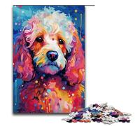 Puzzle da 1000 pezzi per adulti Barboncino di Splatters Un sacco di spesse nuvole colorate nel cielo Gioco puzzle ideale come regalo per tutta la famiglia 75x50 cm