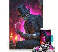 Puzzle da 1000 pezzi per adulti, Baron Samedi con cilindro, gioco rompicapo, assemblaggio di figure, per rafforzare l'amore tra le coppie 50x75cm