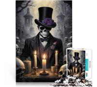 Puzzle da 1000 pezzi per adulti Barone Scheletro Antistress Vacanza in patria Uccidere il tempo Collezione di artisti, Belle arti 75x50cm