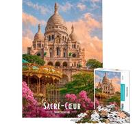 Puzzle da 1000 pezzi per adulti Basilica del Sacro Cuore Montmartre Parigi Puzzle da completare con le mani gioco di velocità ideale come regalo per tutta la famiglia (dimensioni 50x75cm)