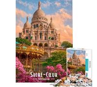 Puzzle da 1000 pezzi per adulti Basilica del Sacro Cuore Montmartre Parigi Puzzle da completare con le mani gioco di velocità ideale come regalo per tutta la famiglia (dimensioni 38x26cm)