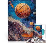 Puzzle da 1000 pezzi per adulti Basket nello spazio Difficile da completare ma divertente e umoristico Decorazioni e regali unici per la casa 38x26cm