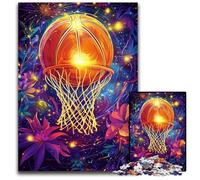 Puzzle da 1000 pezzi per adulti, basket, sport, puzzle in cartone, giochi, giocattoli, regalo, migliora l'amore tra coppie per età 14+, 26x38cm