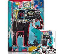 Puzzle da 1000 pezzi per adulti, Basquiat Elephant, 1000 pezzi per adulti, un regalo impegnativo e difficile per tutta la famiglia (dimensioni 75x50cm)
