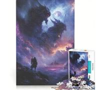 Puzzle da 1000 pezzi per adulti, Battaglia tra draghi e un uomo solo, gioco educativo, decorazione per la casa, collezione d'artista, belle arti 50x75cm