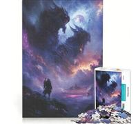 Puzzle da 1000 pezzi per adulti: Battaglia tra draghi e un uomo solo, gioco rompicapo, decorazione da parete, lista dei desideri con Babbo Natale 38x26cm