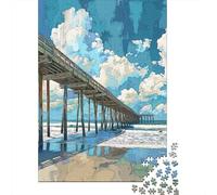 Puzzle Da 1000 Pezzi Per Adulti Beach Pier Reflections Puzzle Per Adulti Gioco Pratico Decorazione Da Parete Ottimo Regalo Per I Giocatori 52x38cm/1000pcs