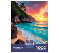 Puzzle Da 1000 Pezzi Per Adulti Beach Sunset Landscape-3 Puzzle Per Adulti Gioco Per Famiglie Migliora La Memoria Compleanni E Regali 70x50cm/1000pcs