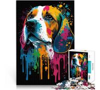 Puzzle da 1000 pezzi per adulti Beagle cane antistress 26 x 38 cm, regalo per amici e familiari per adolescenti dai 14 anni in su