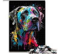 Puzzle da 1000 pezzi per adulti, Beagle colorato in legno, perfetto come decorazione fai da te o regalo di compleanno, 50x75cm, rompicapo stimolante, giocattolo rilassante per adolescenti