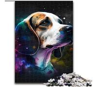 Puzzle da 1000 pezzi per adulti, Beagle fantasy in legno, attività divertente per la casa 50x75cm, ideale per arredare la casa, allenare il cervello e come regalo per le feste