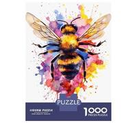 Puzzle Da 1000 Pezzi Per Adulti Bee Watercolor Puzzle Per Adolescenti Gioco Rompicapo Migliora La Memoria Sfida Educativa 38x26cm/1000pcs