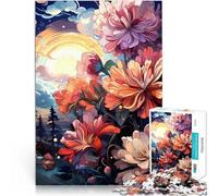 Puzzle da 1000 pezzi per adulti “bel fiore” Fatto di legno,per età pari o superiore a 14 anni Attività per famiglie Come regalo per tutta la famiglia e gli amici。misurare:50x75cm/19.68x29.52pollice