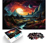 Puzzle da 1000 pezzi, per adulti, bel pianeta, terra, giochi divertenti per tutta la famiglia, per adolescenti dai 14 anni, 26 x 38 cm