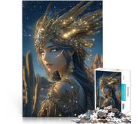 Puzzle da 1000 pezzi per adulti Bella principessa indiana Fatto di cartone per età 14+ Gioco pratico Regali di Natale per le donne misurare:26x38cm/10.24 x 14.96pollice