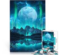 Puzzle da 1000 pezzi per adulti Bella vista di notte Difficile da completare ma divertente e umoristico Giocattoli per la decorazione della casa 52x38cm