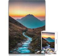 Puzzle da 1000 pezzi per adulti "Belle colline al tramonto", gioco per famiglie, sfida impegnativa, adatto a partire dai 14 anni (dimensioni 38x26cm)