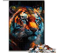 Puzzle da 1000 pezzi per adulti,bellezza selvaggia,testa di tigre,puzzle da 1000 pezzi,regalo per serate di giochi in famiglia,decorazioni per la casa e regalo per allenare la mente,50x75cm
