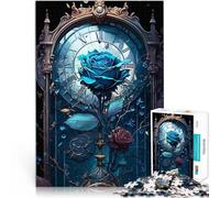 Puzzle da 1000 pezzi per adulti Bellezza senza tempo Rosa blu Allena il tuo cervello e le tue mani Adatto per la decorazione del desktop 52x38cm