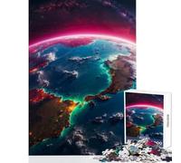 Puzzle da 1000 pezzi per adulti bellissima Terra dallo spazio decorazione per la casa giocattoli regali per donne e uomini gioco impossibile con pezzi completamente interconnessi di forma casuale