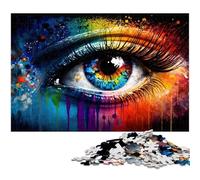 Puzzle da 1000 pezzi per adulti, bellissimi occhi, divertenti attività da fare a casa, regalo di compleanno, regali da viaggio 26X38CM/10,23x14,96 pollici