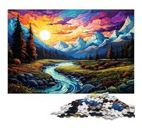 Puzzle da 1000 pezzi per adulti bellissimi puzzle di paesaggi fluviali colorati per adulti e bambini puzzle di carta ottimo regalo 1000 pezzi (38x26 cm)